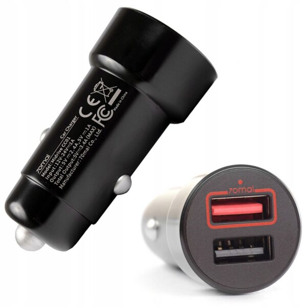 70mai Samochodowy adapter zasilający Dual Car Charger 2xUSB – zdjęcie 1