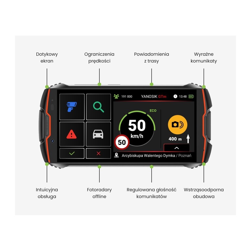 Yanosik GTm z dotykowym ekranem – zdjęcie 2 Yanosik GTm z dotykowym ekranem – zdjęcie 2