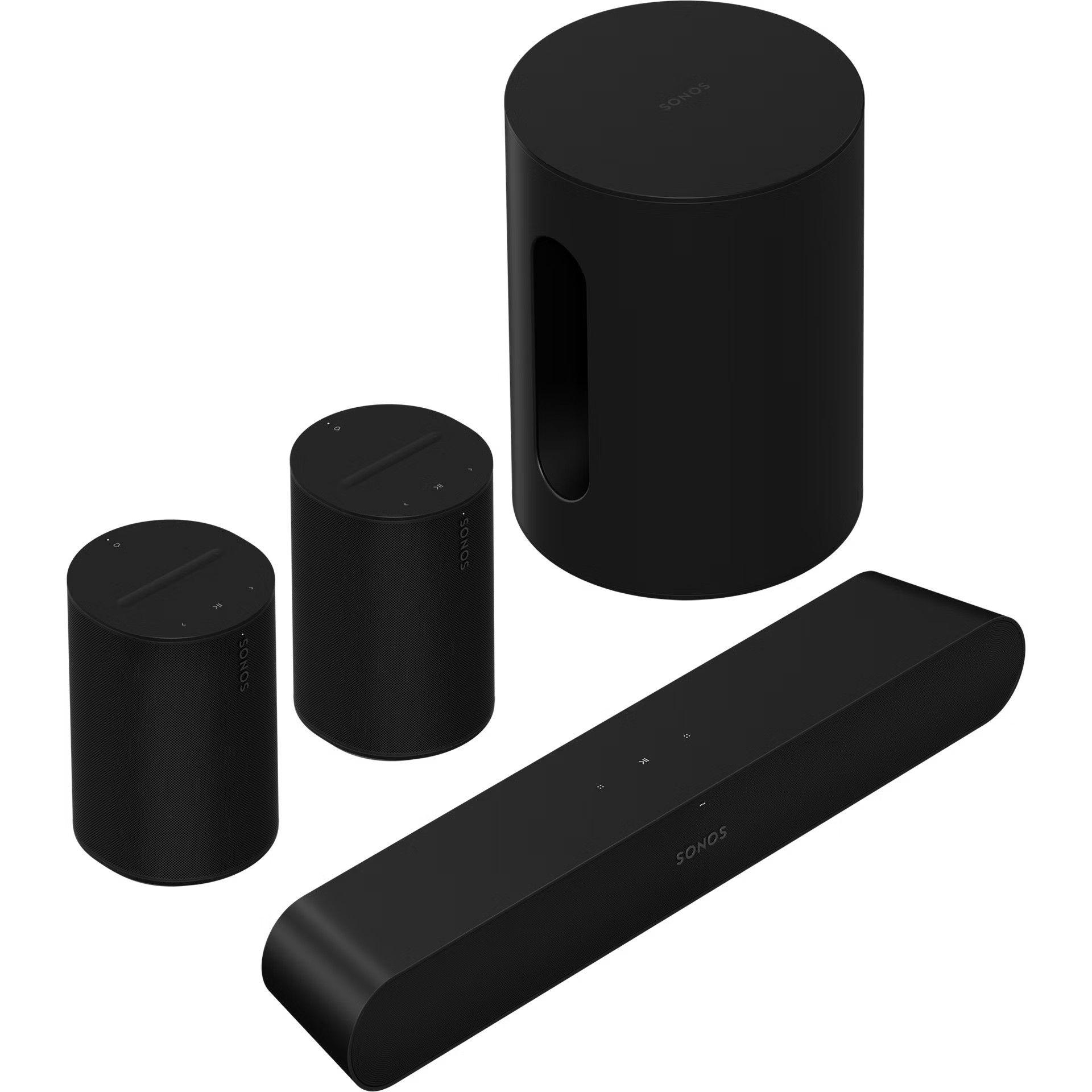 Zestaw kina domowego Sonos Ray, Sub Mini i 2x Era 100 - Czarny