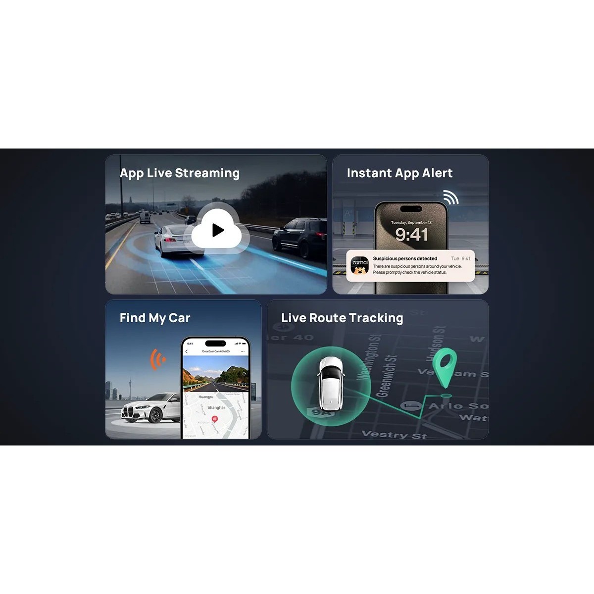 Zestaw 70mai 4K M800 SET + kamera tylna RC14 – zdjęcie 13